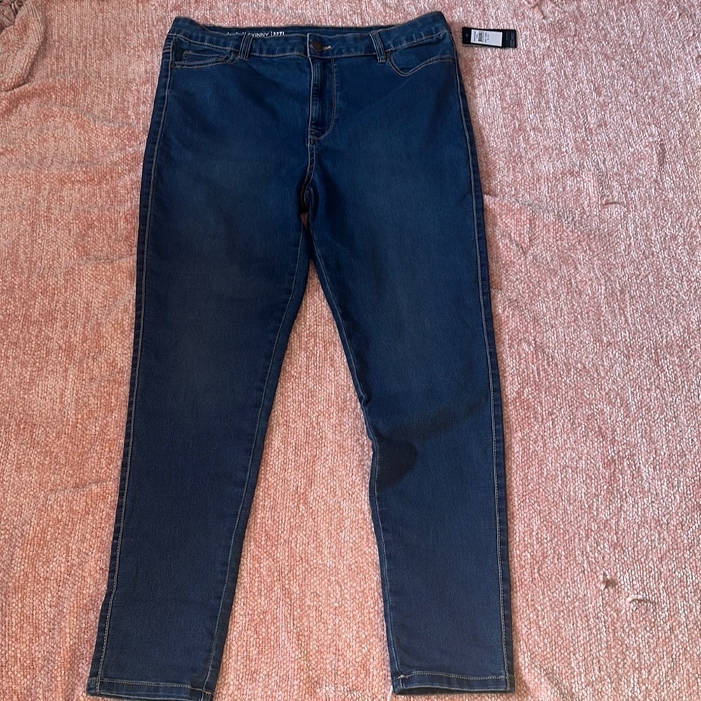 Avenue Blue Skinny Jeans Sleek Fit